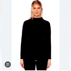 Up! Mock neck sueded sweatshirt